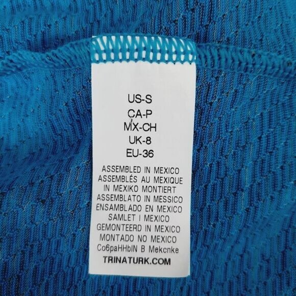 TRINA TURK | Recreation Athletic Back Cut-Out & Dolman Sleeve Top Blue Sz S - Picture 12 of 13